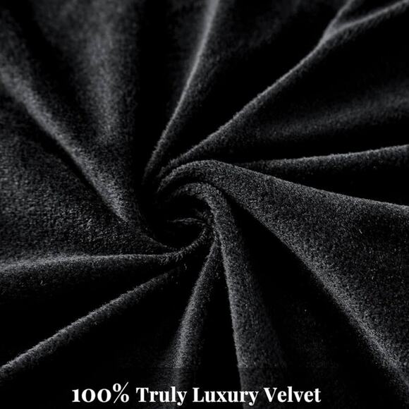 🆕 Black Velvet Duvet Set Luxury Bedding High End Hotel Vibes Moody Dark NEW - Picture 3 of 9